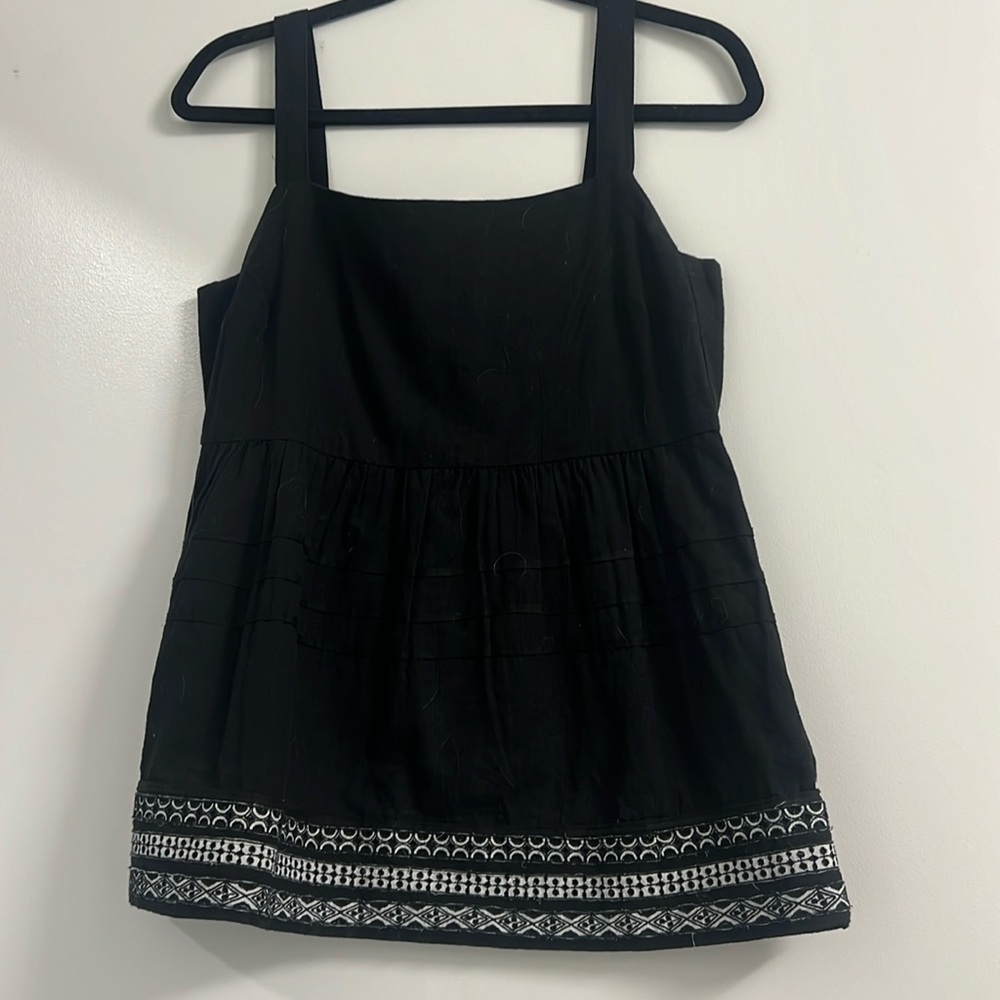 NWT Anthropologie black tank top (buttons down back)